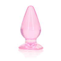 RealRock Crystal Clear 3.5 in. Anal Plug Pink