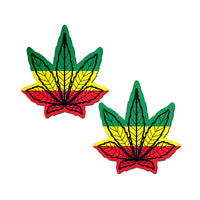 Pastease Indica Pot Leaf: Rasta Weed Nipple Pasties