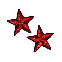 Pastease Nautical Star: Diamond Thom Red Disco Sailor Star Nipple Pasties