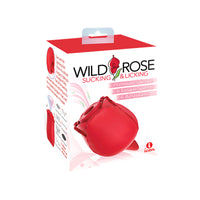 Wild Rose and Tongue Sucking and Licking Vibrator Red