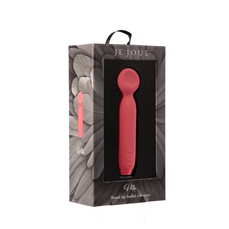 Je Joue Vita Rechargeable Silicone Wand Tip Bullet Vibrator Watermelon Pink