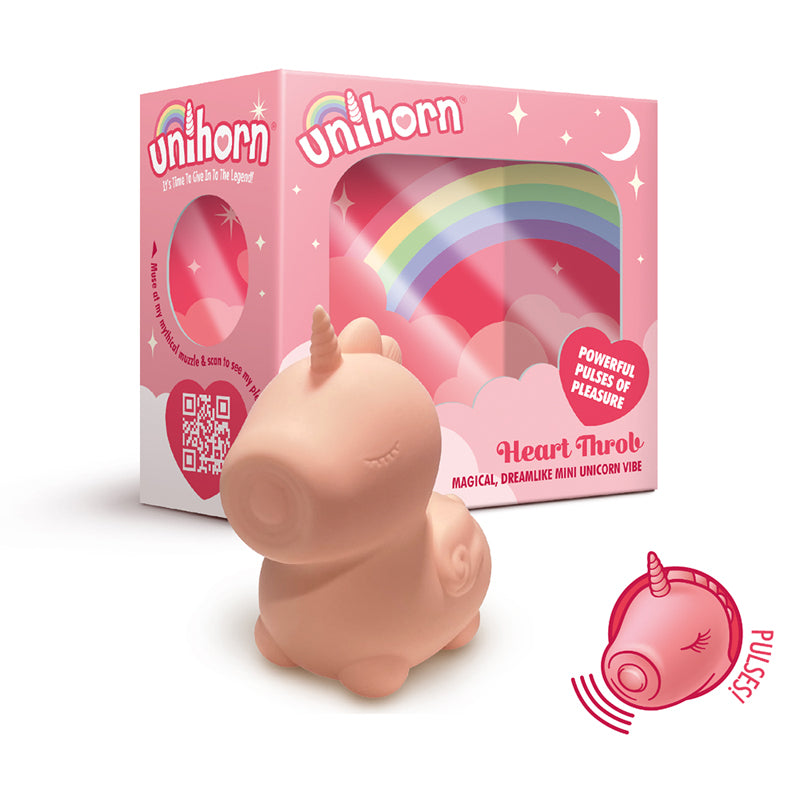 Unihorn Heart Throb Pulsing Vibrator Pink