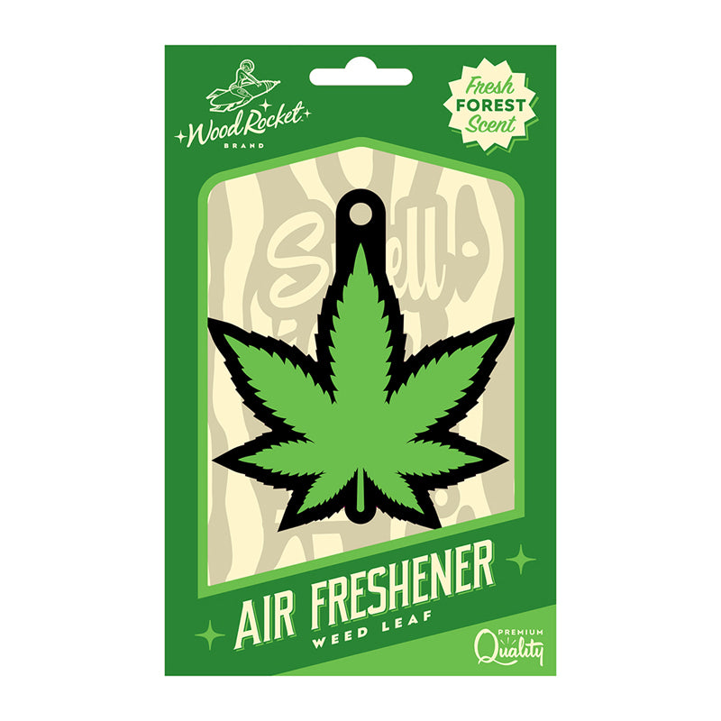 Wood Rocket Air Freshener Green Leaf